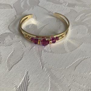 Bracelet jonc avec cristaux