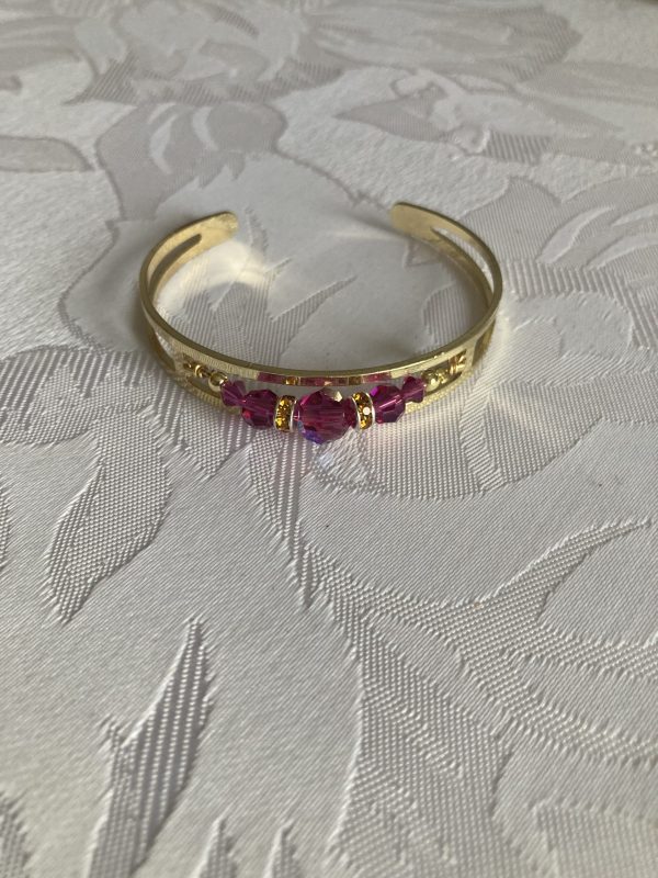 Bracelet jonc avec cristaux