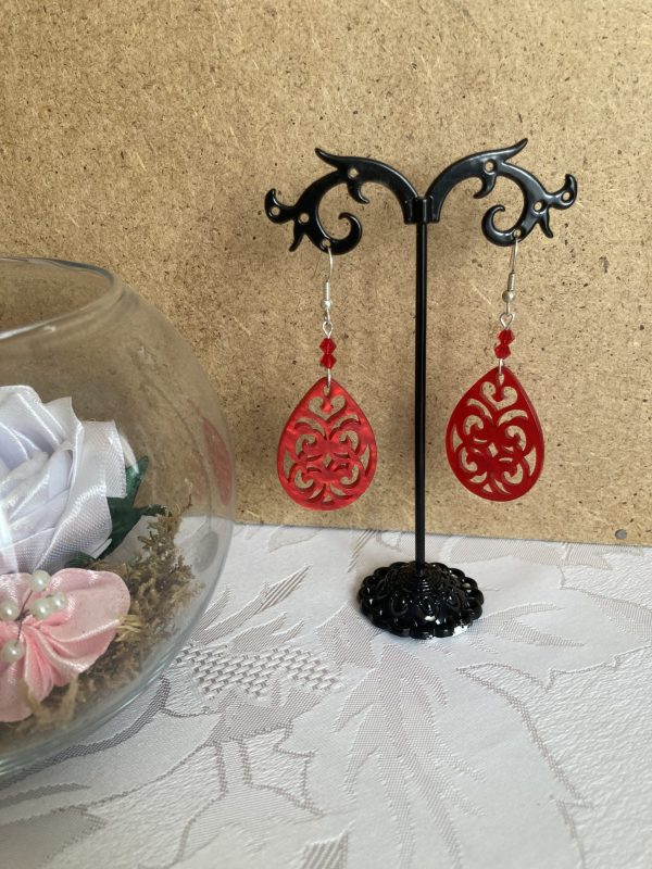 Boucles d'oreilles créoles en résine