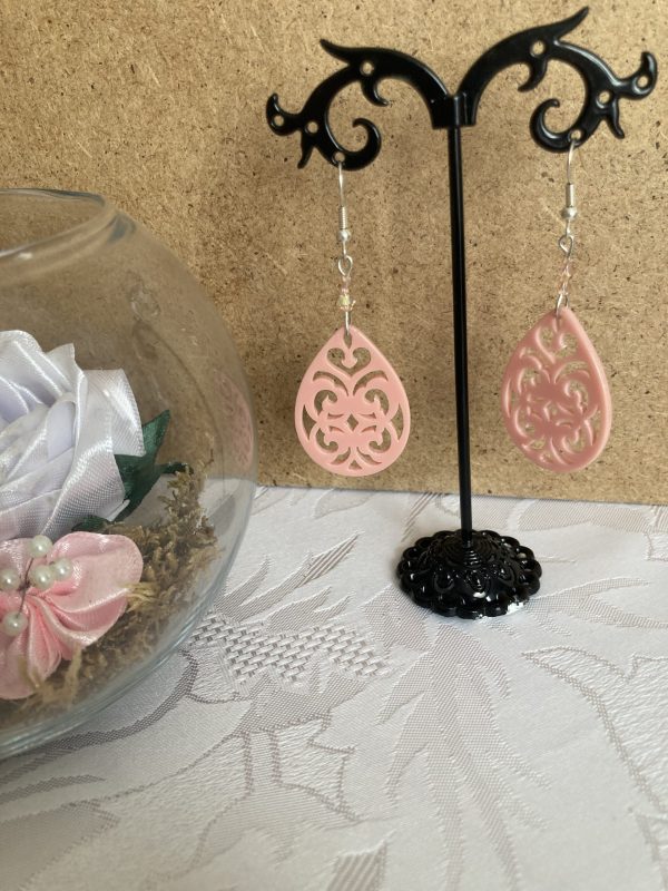 Boucles d'oreilles créoles en résine
