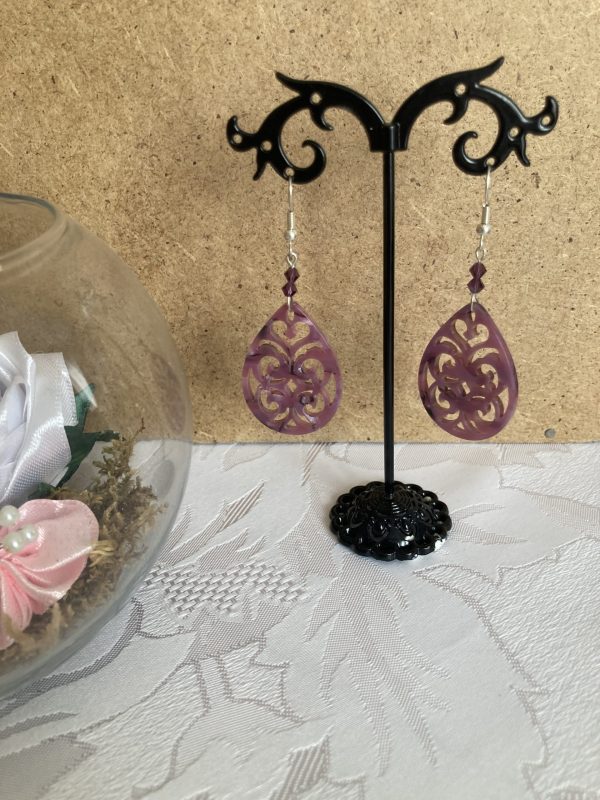 Boucles d'oreilles créoles en résine