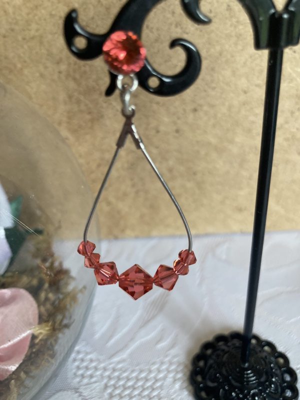 Boucles d'oreilles de cristaux