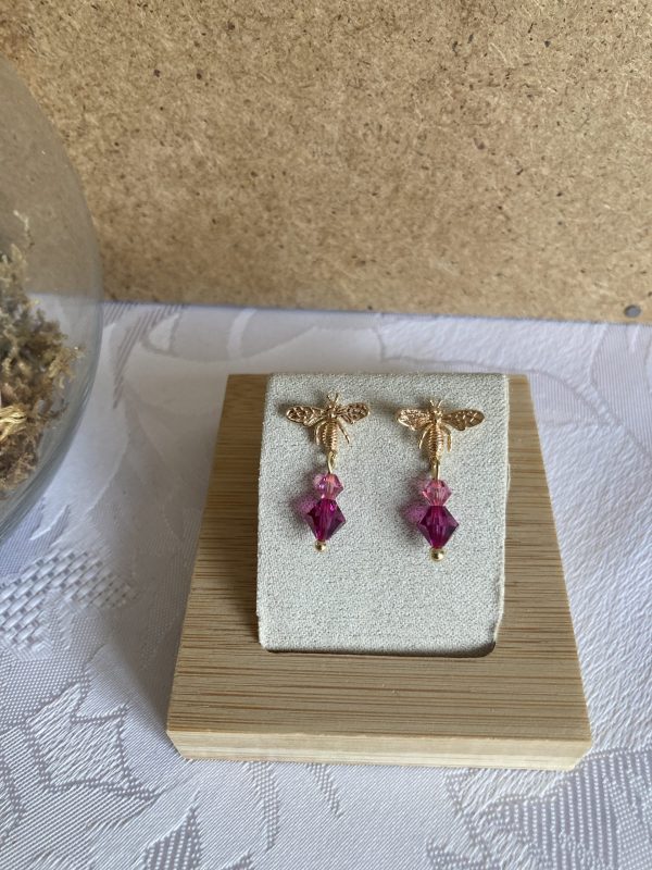 Boucles d'oreilles de cristaux