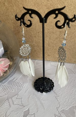 Boucles d'oreilles de cristaux