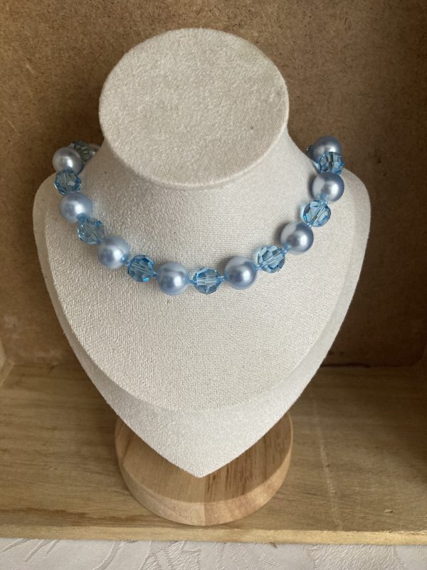 Parure en perles de pur cristal et cristal nacré