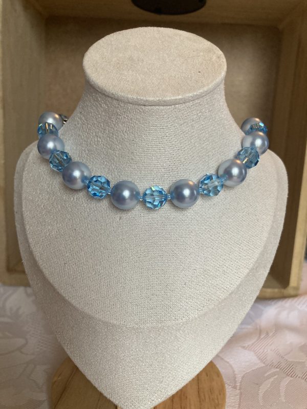 Parure en perles de pur cristal et cristal nacré
