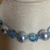 Parure en perles de pur cristal et cristal nacré