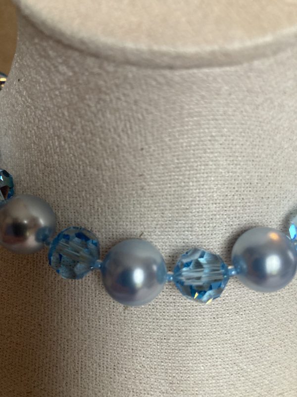 Parure en perles de pur cristal et cristal nacré