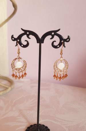 Boucles d'oreilles de cristaux