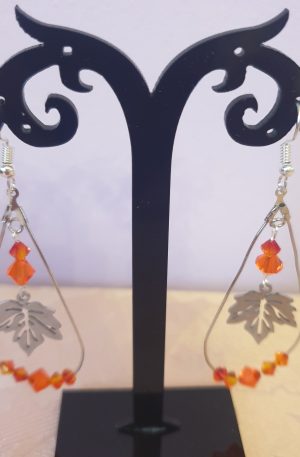 Boucles d'oreilles de cristaux
