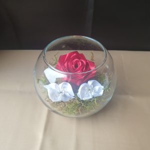 Fleurs en satin