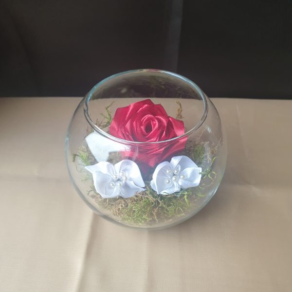Fleurs en satin