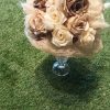 Bouquet de mariée à base de fleurs en satin