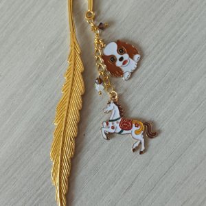 Marque-page cristaux et breloques